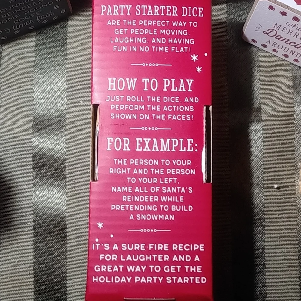 Demdaco Party Starter Dice - Red and White